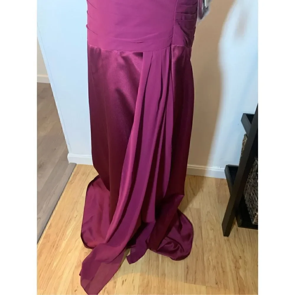 Davids bridal bridesmaid dress/made of honor/mother of the bride color sangaria